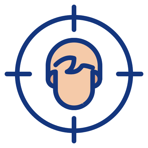 Target customer audience target icon Target customer audience target icon