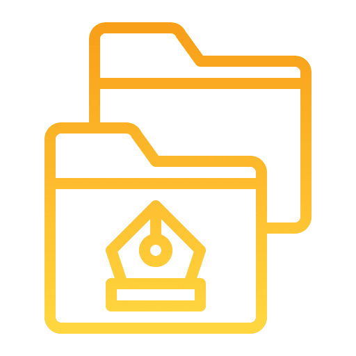 Folder files and folders document pen tool icon Folder files and folders document pen tool icon