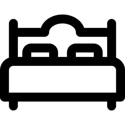Bedroom holiday furniture and household hotel icon