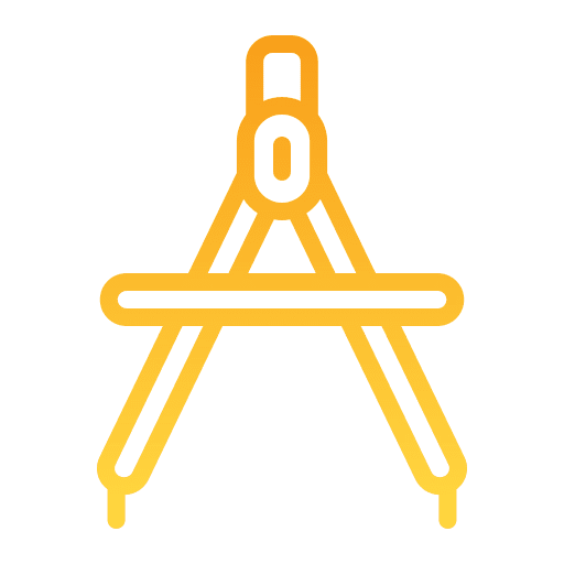 Compass tool geometry graphic icon Compass tool geometry graphic icon