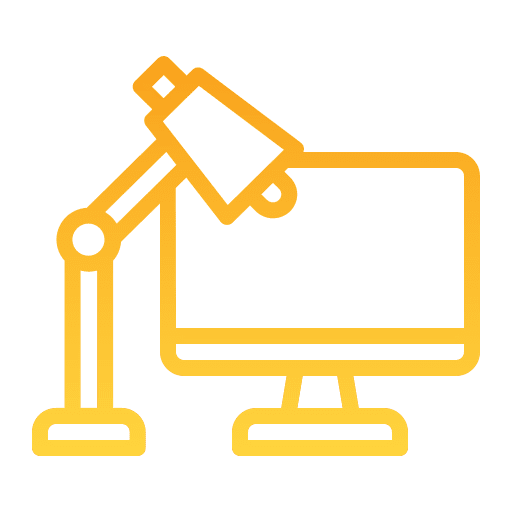 Desk work desk computer icon Desk work desk computer icon