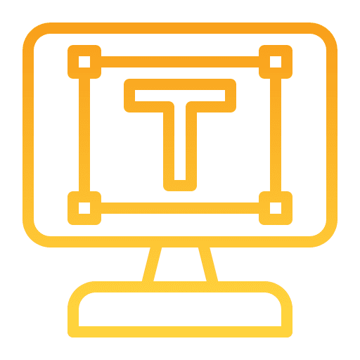 Type monitor format text icon Type monitor format text icon