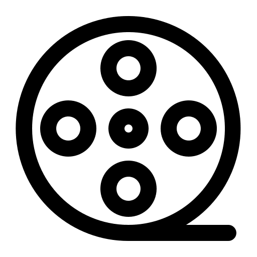 Film reel entertainment movie video player icon