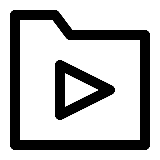 Video folder interface archive video folder icon