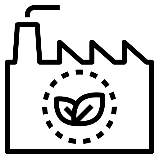 Industry ecology and environment green energy factory icon Industry ecology and environment green energy factory icon