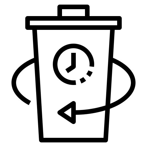Recovery trash recycle reuse icon