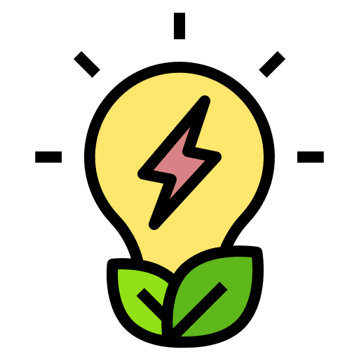 Production ecology and environment innovation bulb icon