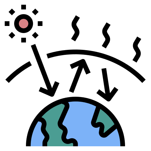 Climate change greenhouse effect ecology and environment earth icon Climate change greenhouse effect ecology and environment earth icon