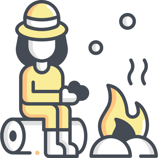 Firewood wood camping campfire icon