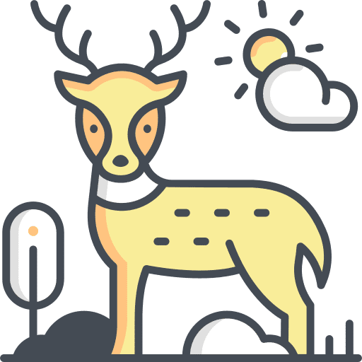 Deer deer christmas forest icon