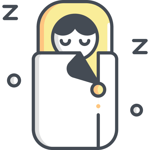 Sleeping bag trip outdoor vacation icon