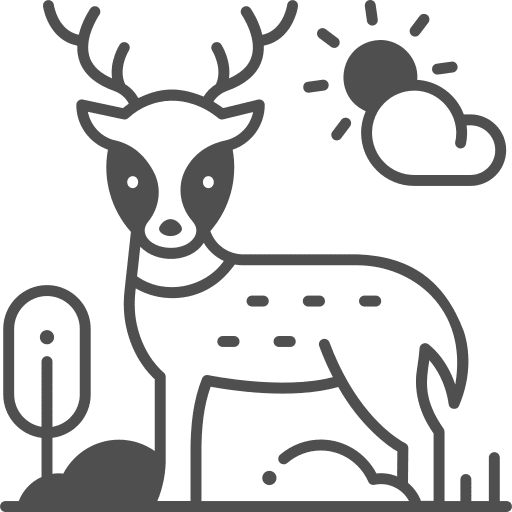 Deer mammal winter christmas icon