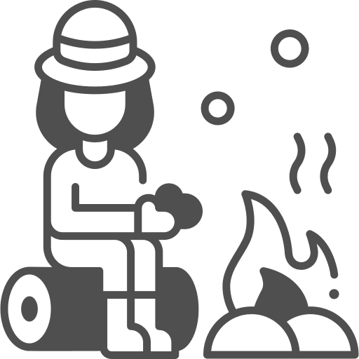 Firewood wood camping burning icon