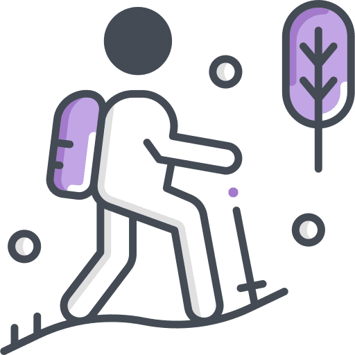 Hiking mountain sports and competition adventure icon Hiking mountain sports and competition adventure icon