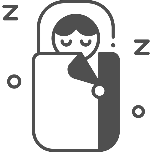 Sleeping bag camping sleeping bag trip icon