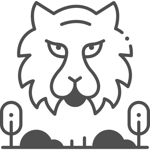 Tiger asia mammal wildlife icon