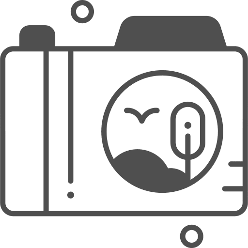 Camera electronics scenery photo icon Camera electronics scenery photo icon