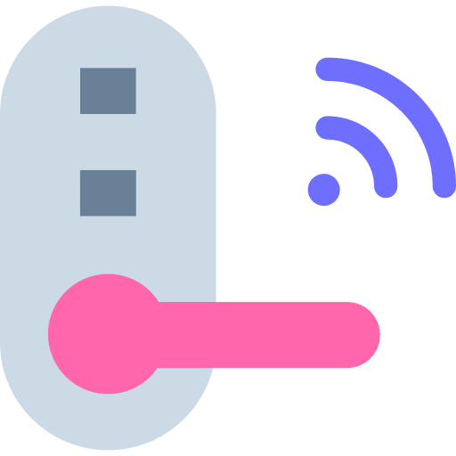 Door lock network card internet of things icon