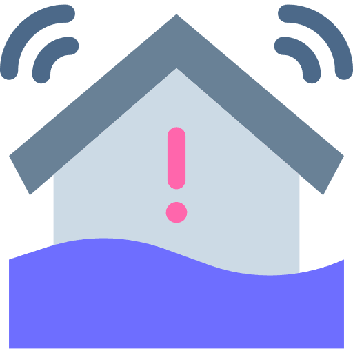 Flood smart home house wireless icon