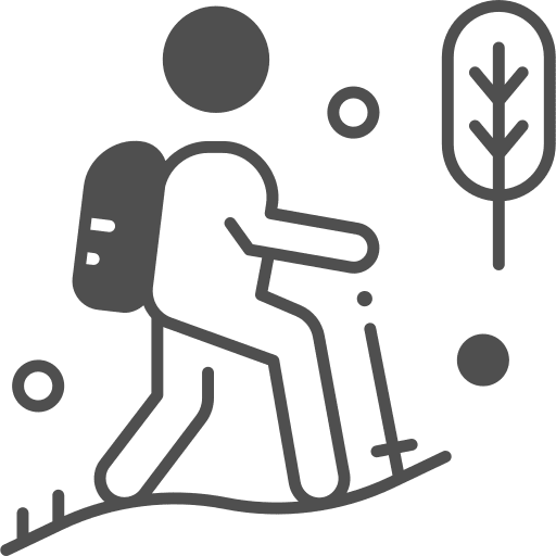 Hiking sports and competition walking mountain icon Hiking sports and competition walking mountain icon