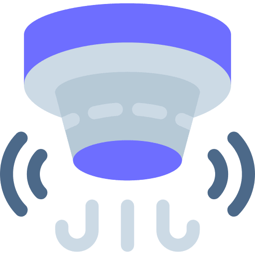 Smoke detector electronics sensor detector icon