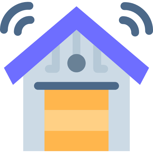 Smart garage home automation real estate garage icon Smart garage home automation real estate garage icon