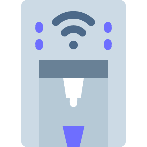 Water dispenser coffee machine wireless wifi icon Water dispenser coffee machine wireless wifi icon