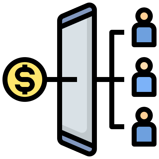 Cost target share commission icon