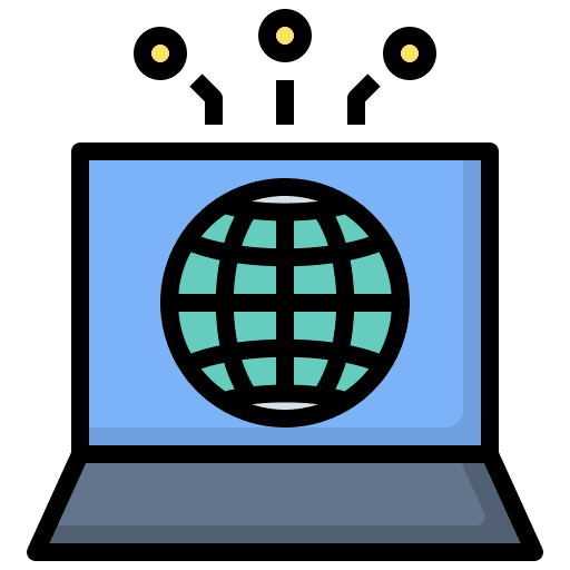 Digital marketing update e learning internet icon