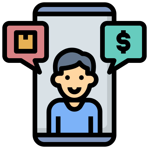 Influencer streaming social network digital marketing icon