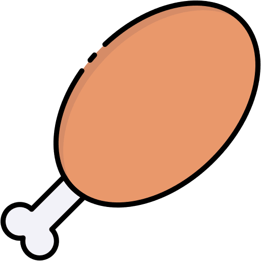 Chicken leg food and restaurant chicken leg food icon