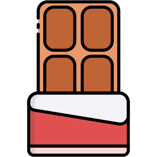 Chocolate sweet snack bar icon Chocolate sweet snack bar icon