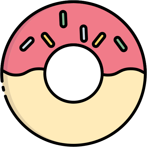 Donut dessert food pastry icon