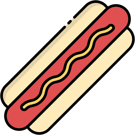 Hot dog junk food hot dog food icon