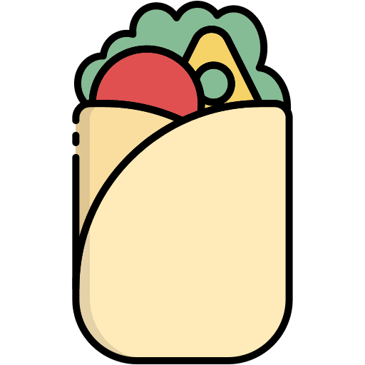 Kebab roll food and restaurant fast food icon Kebab roll food and restaurant fast food icon