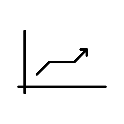 Chart up statistics business and finance stats icon