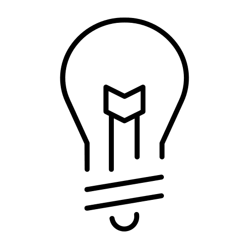 Idea invention lightbulb bulb icon