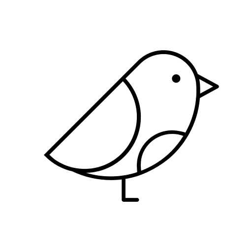 Bird sparrow animals farm icon