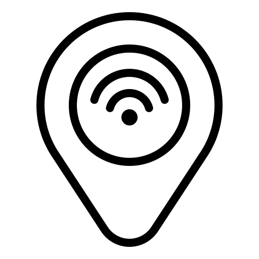 Gps maps and location signal internet icon