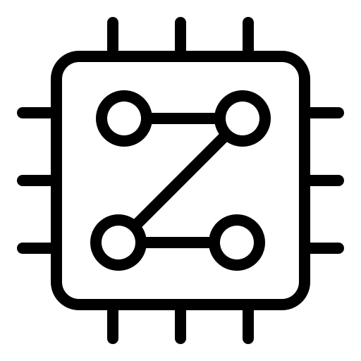 Processor chip cpu electrical component icon Processor chip cpu electrical component icon