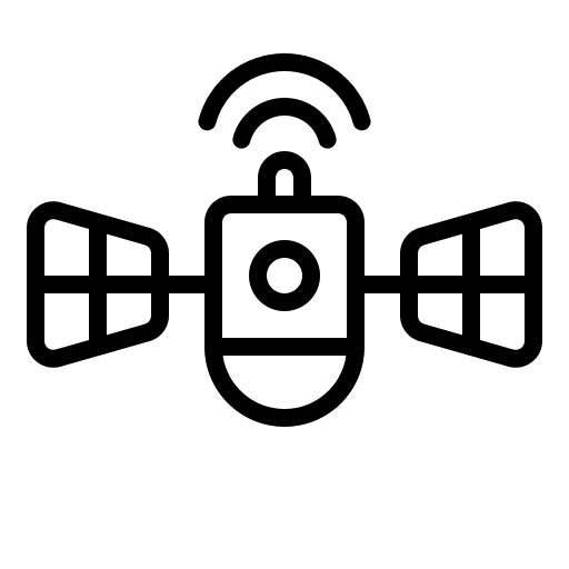 Satellite antenna communications satellite icon Satellite antenna communications satellite icon