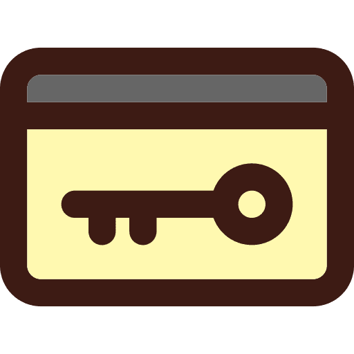 Card key control inn guesthouse icon