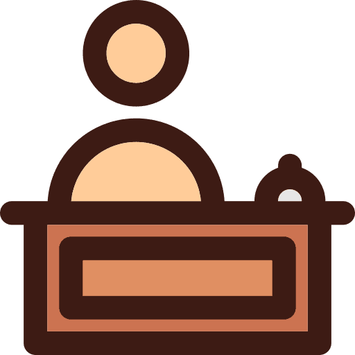 Receptionist holiday hotel vacations guesthouse icon Receptionist holiday hotel vacations guesthouse icon