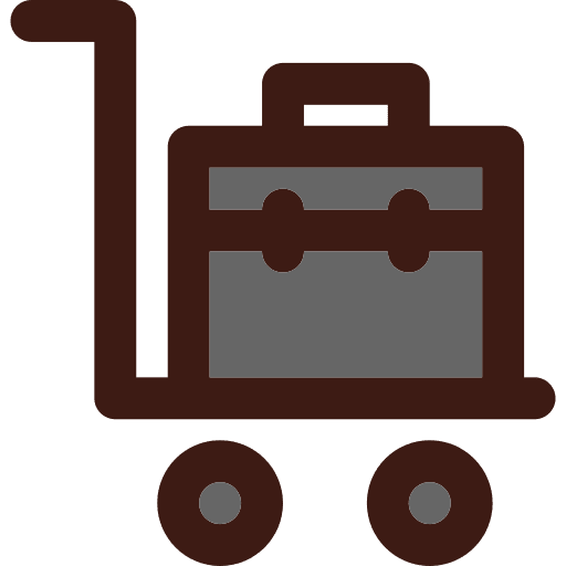 Trolley baggage travel trolley icon Trolley baggage travel trolley icon