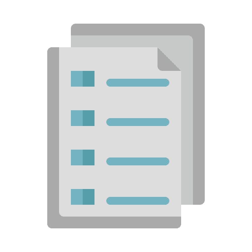 Examination score files and folders document icon