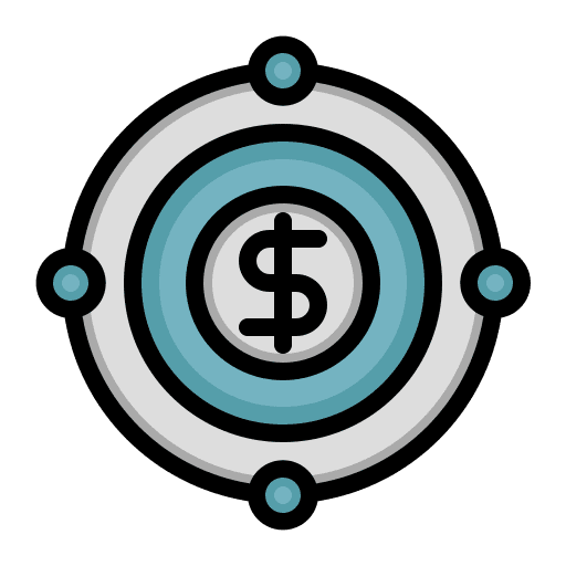 Financial dollar economic investment icon