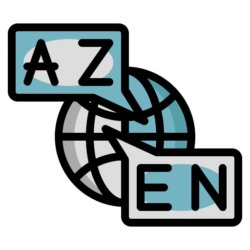 Linguistics grammar communications english icon