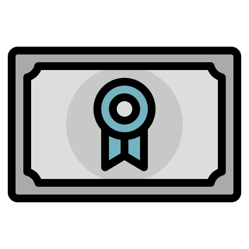 Certificate award quality certificate icon Certificate award quality certificate icon