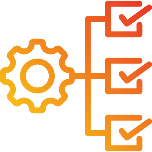 Project management tick task list project management icon Project management tick task list project management icon