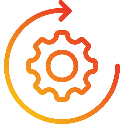 Reload arrow gear implement icon Reload arrow gear implement icon